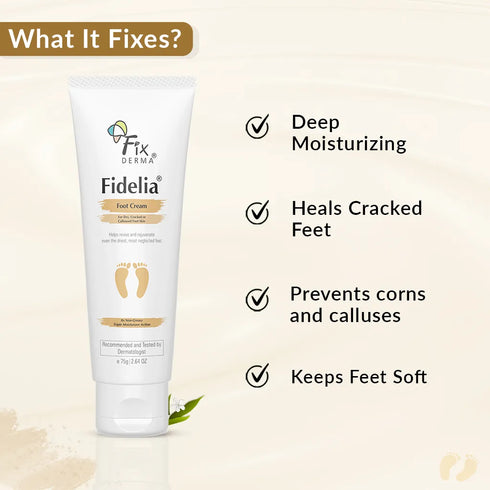 Fixderma Skincare Fidelia Foot Cream For Cracked Heels And Dry Skin